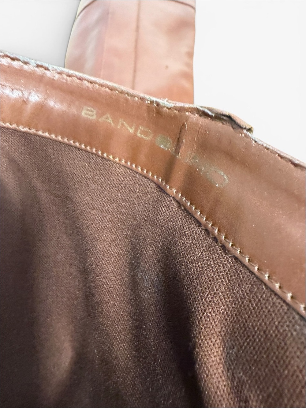 Bandolino Codi Cognac Brown Leather Knee High Riding Boots Buckle Womens 8.5 - Picture 11 of 12